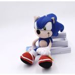 Luxury Sonic Peluş Oyuncak Kirpi Amy Gül Ckles Children Kuyrukları Sevimli Karikatür 80 cm 1 Adet - Mavi