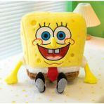 Luxury Sünger Bob Peluş Oyuncak Karnı Müzik Çalan Kawaii Uyku Arkadaşı 35CM Yeni Stil Sünger Bob Serisi 1 Adet - Sarı