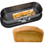 Luxury Teflon Kelepçeli Baton Ekmek & Kek Kalıbı 1 Adet - Siyah