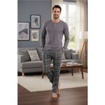 Luxury Thermal Erkek Kışlık Pijama Takımı 9733 Füme