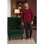 Luxury Thermal Erkek Kışlık Pijama Takımı 9741 Kırmızı