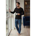Luxury Thermal Erkek Kışlık Pijama Takımı 9745 Siyah