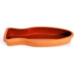 Luxury Toprak Güveç Kayık 25 cm 1 Adet - Kahverengi