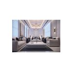 LUXURY VİLLA Luxury 3 Lü Komple Beyaz Camlı Orta Sehpa 80x120 Ölçüsünde Yükseklik 32 Cm