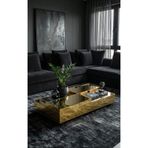 LUXURY VİLLA LUXURY KOMPLE GOLD AYNALI TEKERLEKLI DEKORATIF ORTA SEHPA 65 × 120 YÜKSEKLIK 30 CM