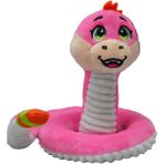 Luxury Yılan Peluş Oyuncak Çıngıraklı Sevimli Yılan Peluş 25 cm - Uyku ve Oyun Arkadaşı Peluş Oyuncak Pembe 1 Adet - Çok Renkli
