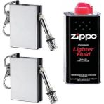 Luxury Zippo Orjinal Benzini ve Benzinli 2 Adet Metal Bitmeyen Kibrit Çakmak 3'lü Set 1 Adet