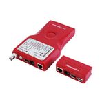 Luxury,BNC,USB,NETWORK KABLO TEST ALETİ, 4+1 Kablo Test Cihazı 8P8C/6P6C/USB/BNC