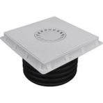 Luxwares Ø 300 mm Süzgeçli Plastik Rögar Menhol Kapak ve Çerçeve Koruge Boru Uyumlu