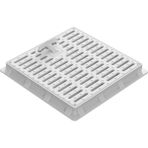 Luxwares 40X40 Izgaralı Plastik Rögar Menhol Kapak ve Çerçeve