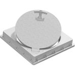 Luxwares 40X40 Menteşeli Plastik Rögar Kapağı / Çerçeve + Düz Kapak