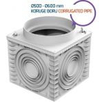 Luxwares 500 mm - 600 mm Koruge Borusu Plastik Dağıtım Bacası