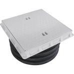 Lüxwares 500 mm Düz Plastik Rögar Menhol Kapak ve Çerçeve Koruge Boru Uyumlu