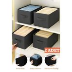 LUXWAY HOME 2’li Katlanabilir Dolap İçi ve Raf Düzenleyici – 45x25x20 cm Kıyafet Saklama Kutusu Organizer Set
