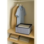Luxway Home Gardırop ve Dolap Içi Düzenleyici Organizer, Lacivert Çizgili Çok Amaçlı Saklama Kutusu 28X28X13CM - 001-Renkli - Diğer