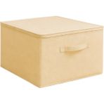 Luxway Home Krem 2'li Set Çok Amaçlı Baza ve Dolap Içi Düzenleyici Kutu Hurç 35X42X23 cm - 2 Adet