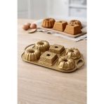 Luxxa Home Hexa 6'lı Muffin Döküm Kek Kalıbı Gold