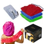 Luxxy 3 Paket Set 2 Yumuşak Afrika Peelingi Ağı ve 1 Sert Afrika Ağ Süngeri, Sırt, Boyun veya Ayaklar İçin Mükemmel Afrika Yıkama Ağı, Pürüzsüz Yumuşak İpeksi Cilt Sağlar, Günlük Kullanım ve Harika Hediyeler İçin