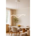 Luzarana Eclipse Beyaz Renk Modern Tasarım Beyaz Ledli Cafe - Mutfak - Salon 2 Li LED Avize - Metal