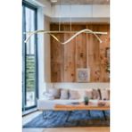 Luzarana Eclipse Modern Tasarım Eskitme Renk Beyaz Ledli Cafe - Mutfak - Salon 2 Li LED Avize - Metal