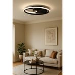 Luzarana Okka Siyah Renk Modern Tasarım Yemek Masası Üstü - Mutfak - Salon Beyaz LED 2 Li Avize - Metal