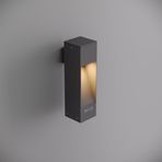 Luzerra Modern Dış Mekan Duvar Apliği - 7W Enerji Tasarruflu LED Bahçe Lambası - IP65 Su Geçirmez Antrasit Gri Cephe Aydınlatması - Korozyona Dayanıklı Alüminyum Gövde - Dekoratif Dış Cephe Lambası