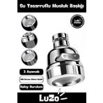 LuZo Premium Sert Plastik Ayarlanabilir Tasarruflu 3 Fonksiyon 360 Derece Dönen Musluk Ucu Lavabo Başlığı
