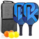 Lvpradior Pickleball kürek, USAPA onaylı turşu topu küreği, fiberglas turna topu raketi seti, 2'li hafif kürek seti, 2 raket + 4 top + 1 taşıma çantası, erkekler ve kadınlar için