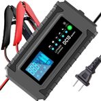 LVYUAN 10A Akıllı Araç Akü Şarj Cihazı, 12V/10A ve 24V/5A Otomotiv Şarj Cihazı, Akü Bakımı, Damlama Şarj Cihazı, Şamandıra Şarj Cihazı ve AGM, Motosiklet, Çim Biçme Makinesi ve Kurşun-Asit Aküler için