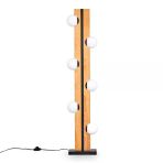 Lw-4300-6B Doğal Ahşap Altılı Beyaz Camlı Lambader
