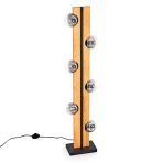 Lw-4300-6G Doğal Ahşap Altılı Camlı Lambader