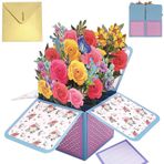 LWAIX Doğum günü kartı, Pop Up kartı, doğum günü, anneler günü, sevgililer günü kartı, 3D doğum günü kartları, zarflı, eş, erkek, anne, kız arkadaş, romantik hediye (stil A3)