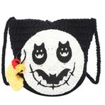 LYEAA Cadılar Bayramı Tığ Omuz Çantası Karikatür Kadınlar için Crossbody Çanta Yenilik Messenger Çanta Komik Satchel Çanta Alışveriş için Seyahat