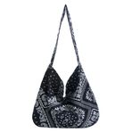LYEAA Etnik Tarzı Omuz Çantası Slouchy Hobo Çanta Büyük Kapasiteli Plaj Çantası Retro Alışveriş Çantası Kadınlar için İş Alışveriş Seyahat, siyah, 200*100*50mm/7.87*3.94*1.97inch, Handle 70mm/2.73in