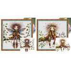 Lyeaa Fairy Cross Baskılı 45x45 cm Full Nakış Eco-Cotton Thread 11CT Dikiş Kiti