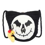 LYEAA Holloween tığ işi omuzdan askili çanta karikatür kadınlar için postacı çantası yenilik komik Satchel çanta alışveriş seyahat için, stil 1, 360.00x300.00x100.00mm/14.17x11.81x3.94inch