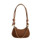 LYEAA Kadın süet omuzdan askili çanta ayarlanabilir kayış koltukaltı çanta zincir fermuar kapatma debriyaj çanta iş seyahat için, haki, 370.00x250.00x150.00mm/14.57x9.84x5.91inch
