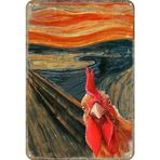 LYEAA Metal Tavuk Teneke Burcu Vintage Demir Duvar boyama Sanat Ev Bar Dekor için 20x30 cm boyama