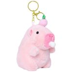 LYEAA Peluş Capybara Anahtarlık, Yumuşak Doldurulmuş Capybara Oyuncak Torbası Anahtarlık, Yaratıcı Karikatür-Capybara Tükürük Kabarcığı Peluş Bebek-Anahtarlık, Kabarık Tatlı, turuncu (Pfirsich),