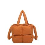 LYEAA Puffer Tote Çanta Kapitone Omuz Çantası Yumuşak Dolgulu El Çantası Hafif Yastık Alışveriş Çantası Kadınlar için İş Seyahat (Açık Kahverengi), kahverengi (Light Brown),
