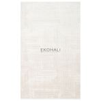 Lykia Koleksiyonu Akrilik Dokuma Modern ve Şık Desenli Halı LKY02 Krem Rengi-Natural, 200 x 450
