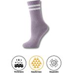 Lykos 1 Çift Mor Yoga Pilates Kaydırmaz Çorap - 35 - 40