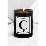 Lyn Home & Decor C Harfi Büyük Boy Siyah Bardak Mum - 1 Adet