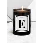 Lyn Home & Decor E Harfi Büyük Boy Siyah Bardak Mum - 1 Adet