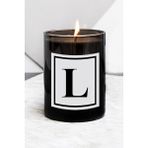 Lyn Home & Decor L Harfi Büyük Boy Siyah Bardak Mum - 1 Adet