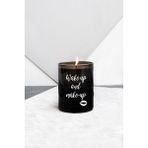Lyn Home & Decor Wake Up Make Büyük Boy Vanilyalı Siyah Bardak Mum - Renkli - 1 Adet