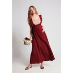 LYN MAMA Scarlett Hamile Salopet Elbisee- Bordo