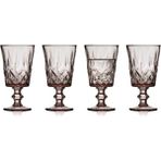 Lyngby Glas Sorrento Şarap Kadehi 4 Adet 29 cl Pembe - Renkli
