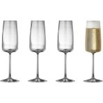 Lyngby Glas Zero Şampanya Kadehi 4 Adet 30 cl - Renkli