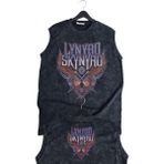 Lynyrd Skynyrd Ense Baskılı Yıkamalı Kolsuz Tişört, Unisex Rock Band Temalı Sıfır Kol Retro Atlet - XS - Siyah